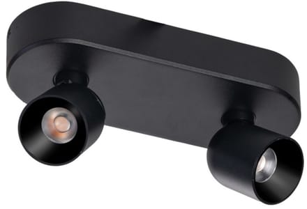 ETH Dennis Spot ovaal 2L 8W Dimbaar 2700K 240x90x110cm Zwart