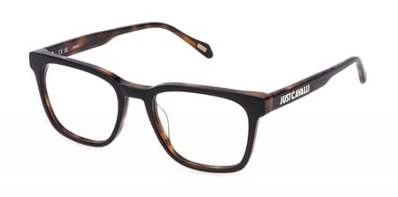 Just Cavalli VJC080 Top nero+avana lucido 53/19/145 MAN Brilmonturen