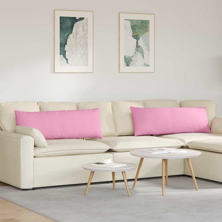 vidaXL - Zitkussens - 2 - st - Stof - Roze - 120 - x - 40 - cm