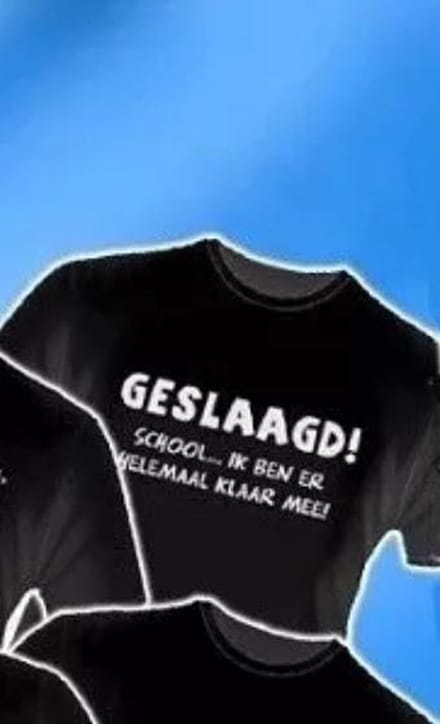 Paper Dreams | Zwart T-shirt | Geslaagd! (maat XL)