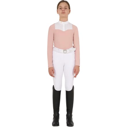 Meisjes wedstrijdpoloshirt met lange mouwen Equestro