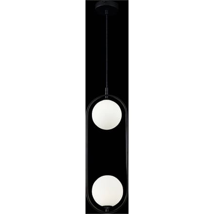 Maytoni Ring hanglamp 2-lamps zwart/wit