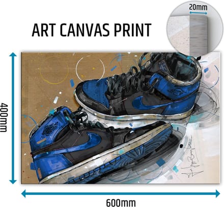 Sneaker canvas 1984 royal blue 60x40 cm