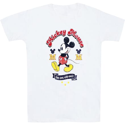 Disney Unisex Mickey Mouse T-shirt voor volwassenen (Wit)