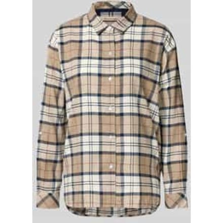 Relaxed fit overhemdblouse van puur katoen, model 'ELISHAW'