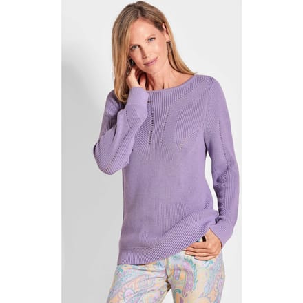 Pullover met ribtricot - sering - Gr. 54 van Goldner Fashion
