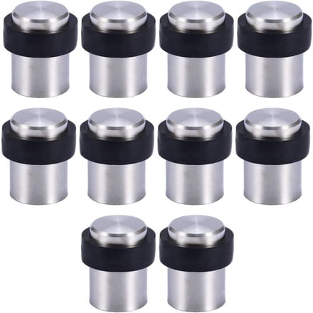 GELLDG Deurstopper - Cilindrische vloerdeurstopper - Vloerdeurstopper - 4,5 cm - 10 stuks - Roestvrij staal
