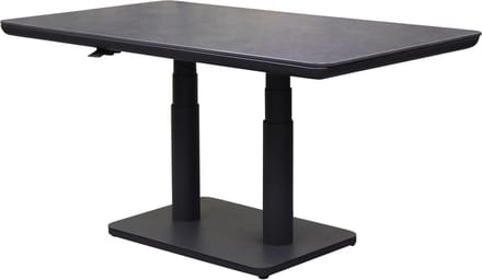 Nevada in hoogte verstelbare lounge diningtafel 140x80xH51-72cm antraciet
