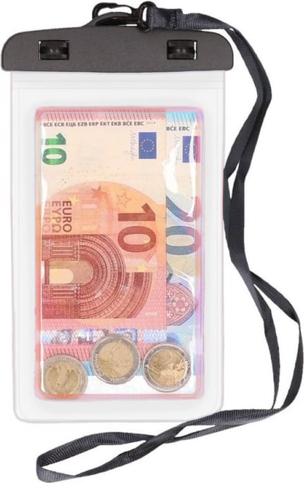 Bellatio Design Telefoonhoesje - 1x - wit - kunststof - 21 x 11,5 cm - waterdicht