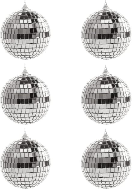 Solidchoice - Set van 6 Discobollen voor Vrolijke Feestdecoratie