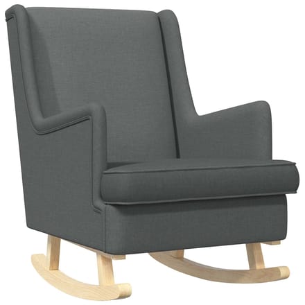 vidaXL - Schommelstoel - Donkergrijs - 62 - x - 80 - x - 85 - cm - Stof