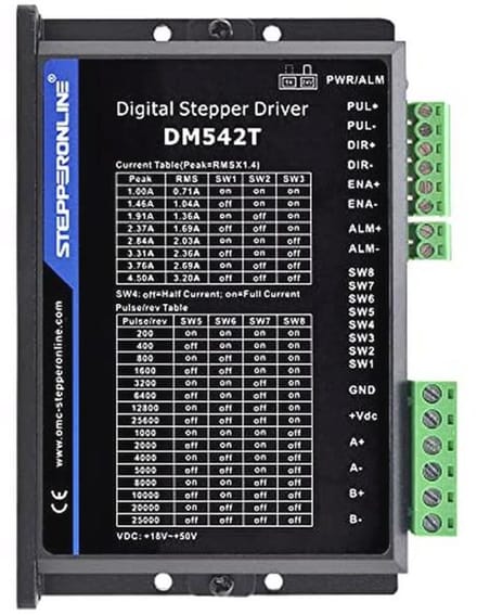 Stappenmotor Driver 1.0-4.2A 20-50VDC voor Nema 17, 23, 24 Stappenmotor