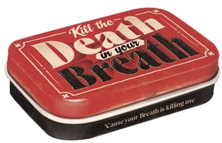 Mint Doosje Death In Your Breath (Inclusief Pepermuntjes)