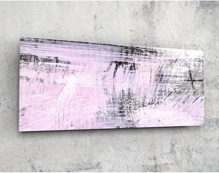 Panorama Glasschilderij - Abstracte Wanddecoratie - 92 x 36 cm