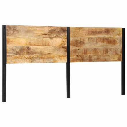 vidaXL - Hoofdeinde - 200 - cm - massief - hout - mango - en - ijzer