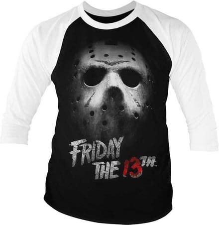 Friday The 13th Raglan top -XL- Friday The 13th Zwart/Wit