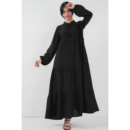 Maxi-jurk met Strikdetail