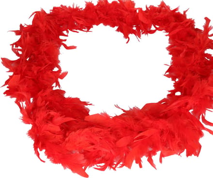 Faram Party Veren Boa Slinger - Rood - 180 cm - 50 gram - Dames