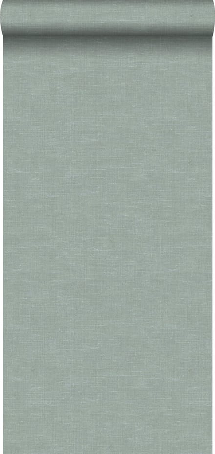 Origin Wallcoverings behang linnenstructuur celadon groen - 347633 - 0,53 x 10,05 m