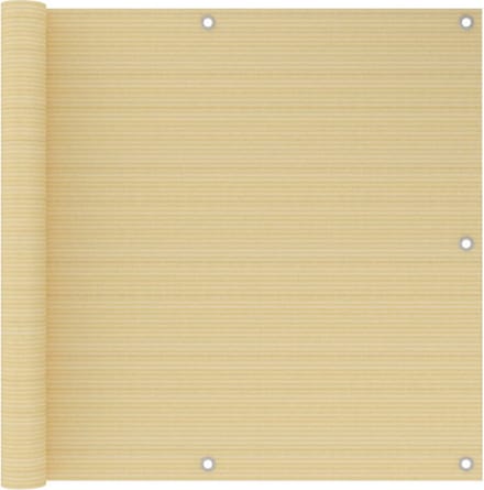 vidaXL - Balkonscherm - 90x300 - cm - HDPE - beige