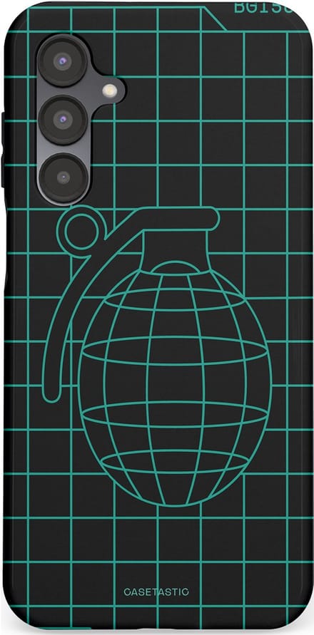 Casetastic hoesje geschikt voor Samsung Galaxy A16 - Dubbellaagse bescherming - Retro bom - Fashion Case - Zwart Petrol