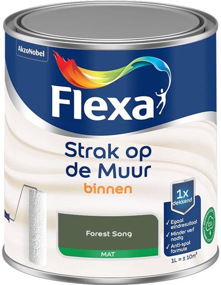 Flexa - Strak Op De Muur Binnen Mat - Forest Song - Mengverf - 1 L