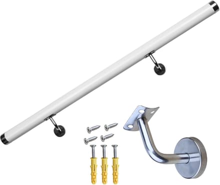 Trapleuning Set - Wandmontage Steun - Veilig Traplopen - Eenvoudige Installatie - 42 Meter - Wit