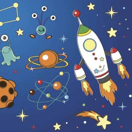 Lunch servetten Space Rockets and Aliens - Daisy - 33x33 cm