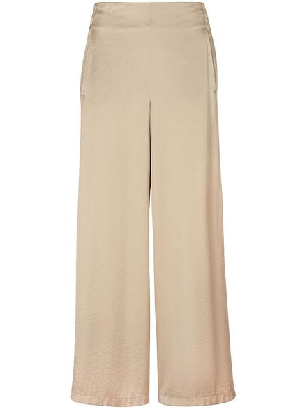 Enkellange Wide Fit-broek Van Peter Hahn goudkleur