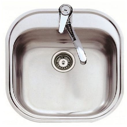 Teka Stylo 1c Rectangular Gootsteen Zilver
