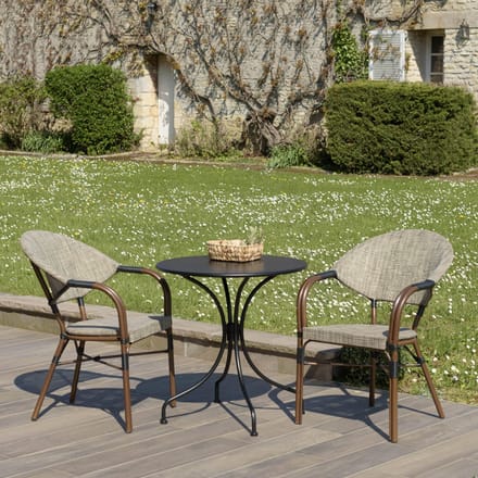 2-persoons tuinset Vianney rond | Macabane