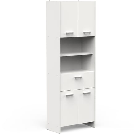 Kolomkast Coralie | 63,6 x 32,8 x 184,9 cm | Wit - CBA - Badkamer kolomkast - Wit - MDF