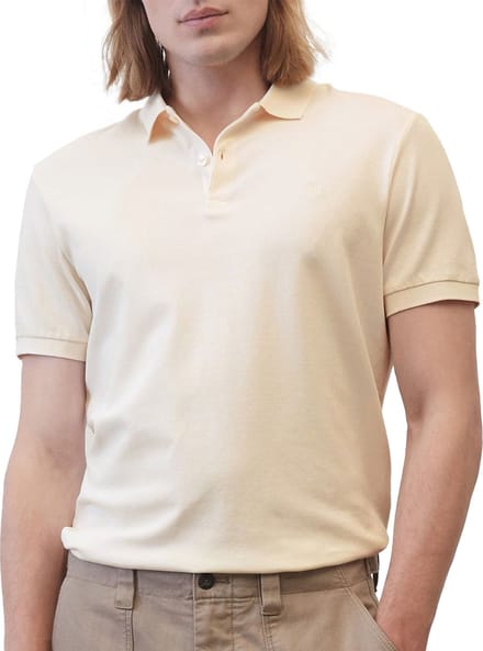 Marc O'Polo shaped fit polo - heren poloshirt - wit - Maat: S