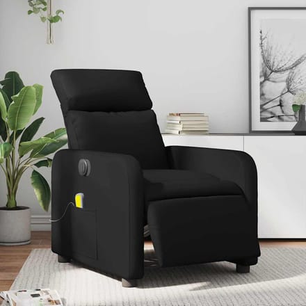vidaXL - Massagestoel - verstelbaar - elektrisch - kunstleer - zwart