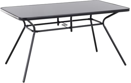 LIVO - Tuintafel - Zwart - 80 x 140 cm - Staal