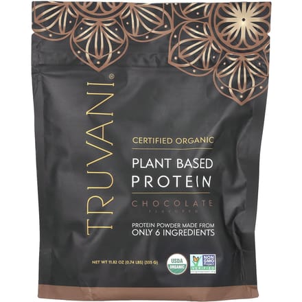 Truvani, plantaardig eiwit, chocolade, 0,74 lb (335 g)