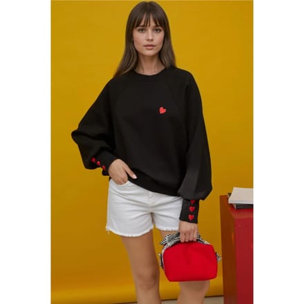 Geborduurd Katoenen Sweatshirt
