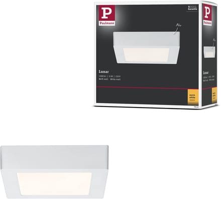 LED-paneel Lunar hoekig 170x170mm 11W 760lm 3000K Wit mat