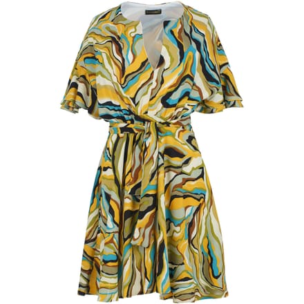 Levendige safari viscose wikkeljurk