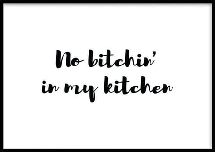 Poster My Kitchen - 30x40 cm Met Fotolijst - Poster Met Tekst - Ingelijst - WALLLL