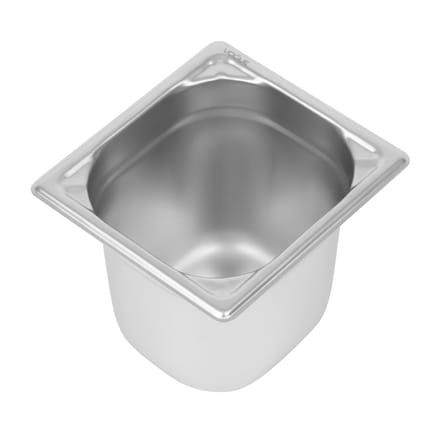 Vogue 1/6 gastronormbak van roestvast staal zware uitvoering 150mm