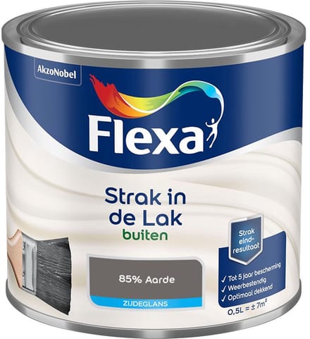 Flexa - Strak In De Lak Buitenlak Zijdeglans - 85% Aarde - Mengverf - 500 Ml