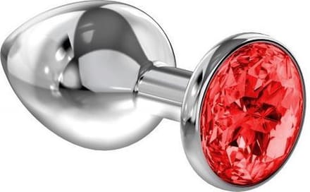 Lola Toys - Diamond Collection - Buttplug met Diamant - Metaal - Maat L - Rood