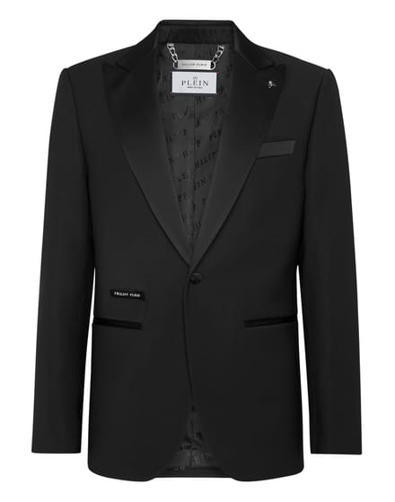 Blazer Met Één Knoop Slim Fit Gothic Plein