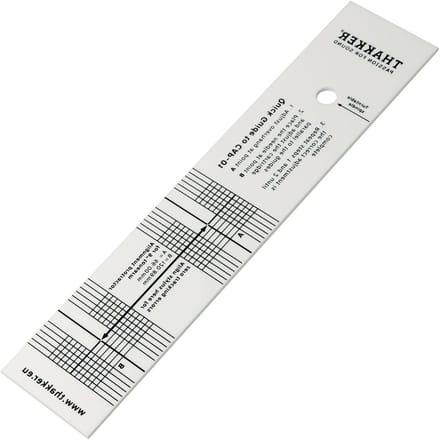 Overhang Sjabloon - Afstelmal Pickup - Draaitafel Afstellen - 2-Punts Methode - 2.5mm Dik - Wit