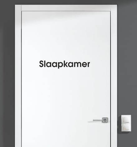 Deursticker - Slaapkamer - Zwart 23x3,5