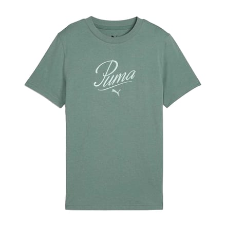 Puma Kinderen/Kinderen Script T-Shirt (Groen)