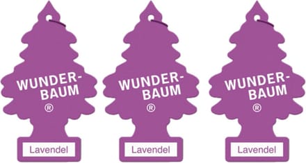 Wunderbaum Luchtverfrisser - Auto - Wonderboom - Lavendel - 3 Stuks