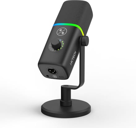 USB Microfoon - Opname Microfoon - Podcasts Streaming - Ruisonderdrukking RGB - Met Statief - Zilver