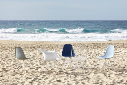 Vitra - DSR Eames Plastic Sidechair - verchroomd - kiezelsteen RE - beige